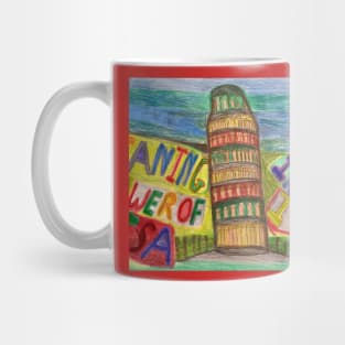 Leaning Tower of Pisa in Italy Bright And Brilliant Colourful Background Mug